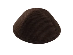 כיפה מבד קורדרוי צבע חום